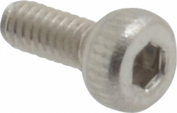 Value Collection MASC0020005CP Hex Head Cap Screw: M2 x 0.40 x 5 mm, Grade 18-8 & Austenitic Grade A2 Stainless Steel, Uncoated Image