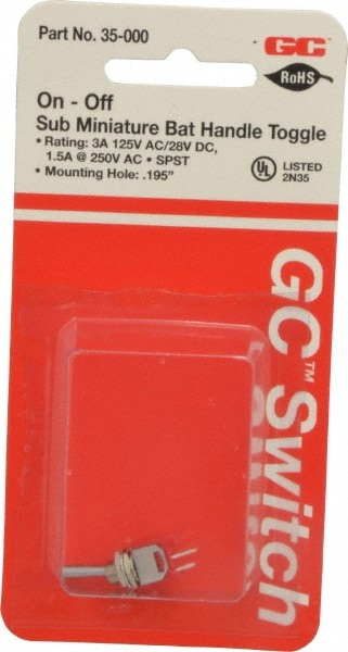 GC//Waldom SPST Off-On Sequence Medium Duty Toggle Switch Bat Handle Actuato...
