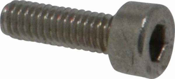 Value Collection MASC00250008CP Hex Head Cap Screw: M2.5 x 0.45 x 8 mm, Grade 18-8 & Austenitic Grade A2 Stainless Steel, Uncoated Image