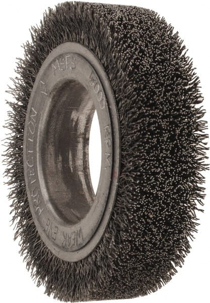 Osborn 2200400 Wheel Brush: 4-1/4" Wheel Dia, Crimped 