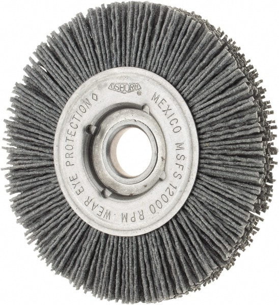 Osborn 2240400 Wheel Brush: 4" Wheel Dia, Crimped 