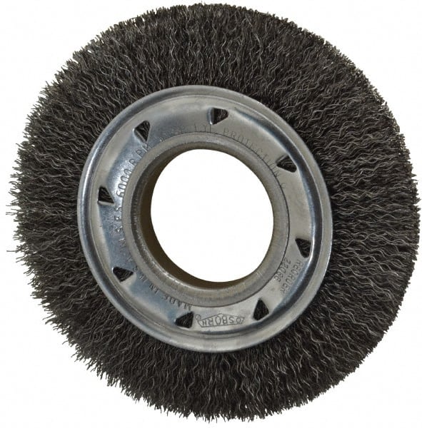 Osborn 2243300 Wheel Brush: 6" Wheel Dia, Crimped 