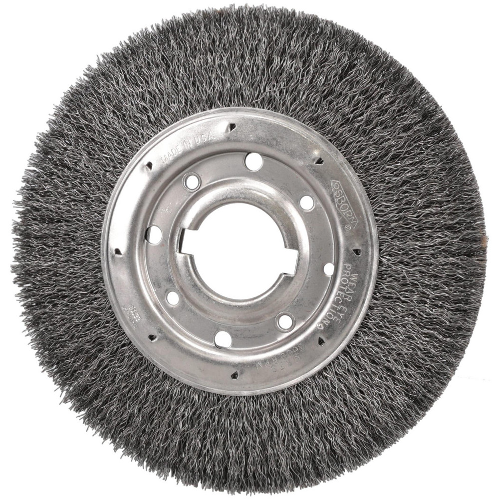 Osborn - Wheel Brush: 10″ Wheel Dia, 1-1/4″ Face Width, 0.0200