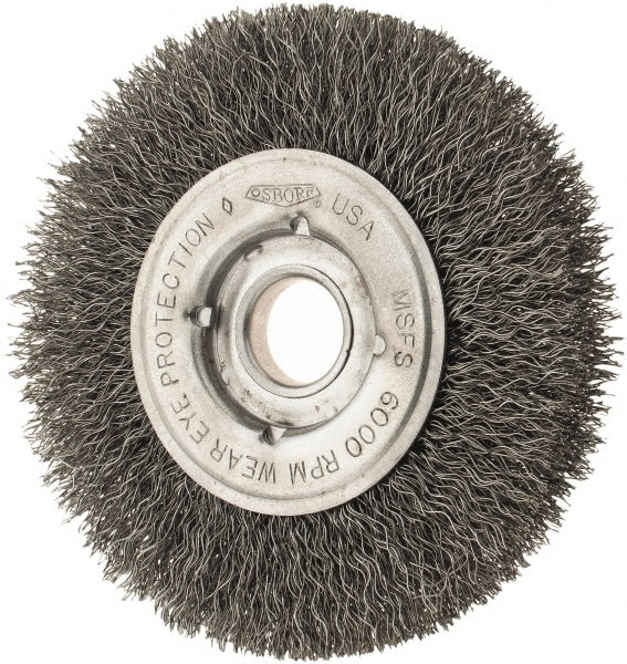 Osborn 2140100 4" OD, 1/2 & 5/8" Arbor Hole, Crimped Steel Wheel Brush Image