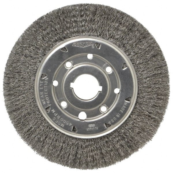 Osborn 2140600 Wheel Brush: 8" Wheel Dia, Crimped 