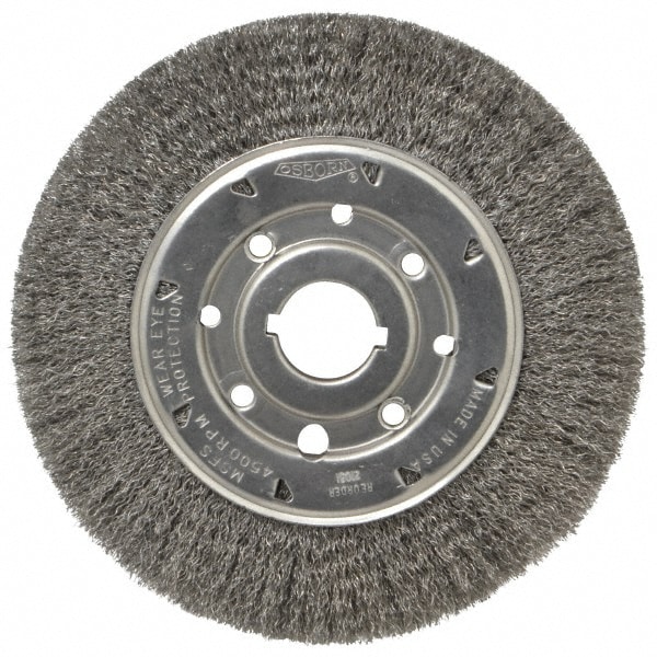 Osborn 2140600 Wheel Brush: 8" Wheel Dia, Crimped 