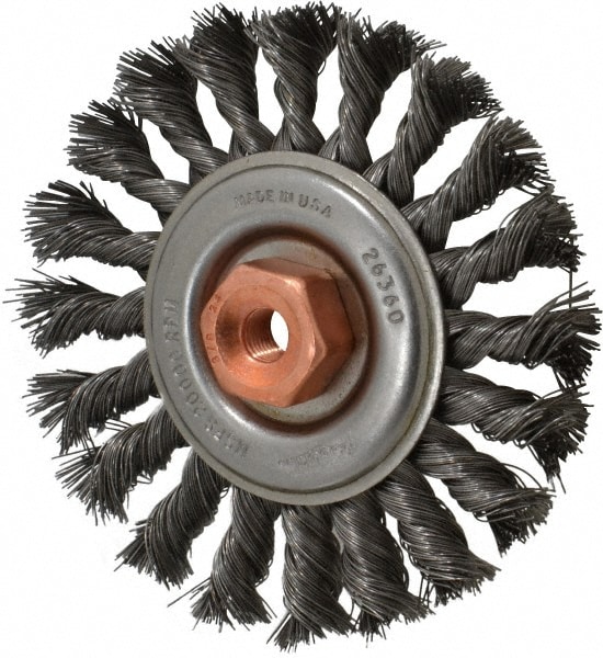 Osborn 2670300 Wheel Brush: 4" Wheel Dia, Knotted Image