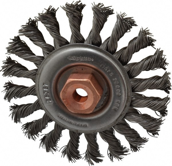 Osborn 2670900 Wheel Brush: 4" Wheel Dia, Knotted 