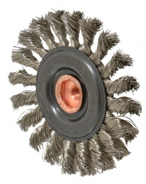 Osborn 2671500 Wheel Brush: 4" Wheel Dia, Knotted 