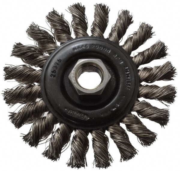 Osborn 2671700 Wheel Brush: 4" Wheel Dia, Knotted 