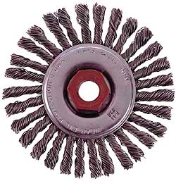 Osborn 2673300 Wheel Brush: 4" Wheel Dia, Knotted 