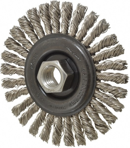 Osborn 2673500 Wheel Brush: 4" Wheel Dia, Knotted Image