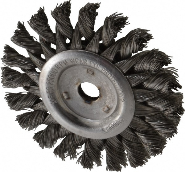 Osborn 2673600 Wheel Brush: 3" Wheel Dia, Knotted 