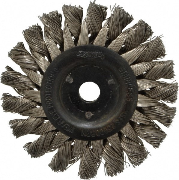 Osborn 2675600 Wheel Brush: 3" Wheel Dia, Knotted 