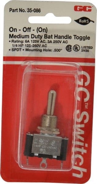 Heavy Duty Toggle Switch Bat Handle Actuator... GC/Waldom SPST On-Off Sequence 