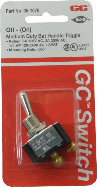 GC//Waldom SPST Off-On Sequence Medium Duty Toggle Switch Bat Handle Actuato...