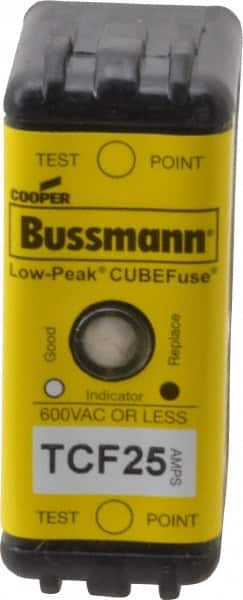 25 Amp Cooper Bussmann TCF25 Cube Fuse 