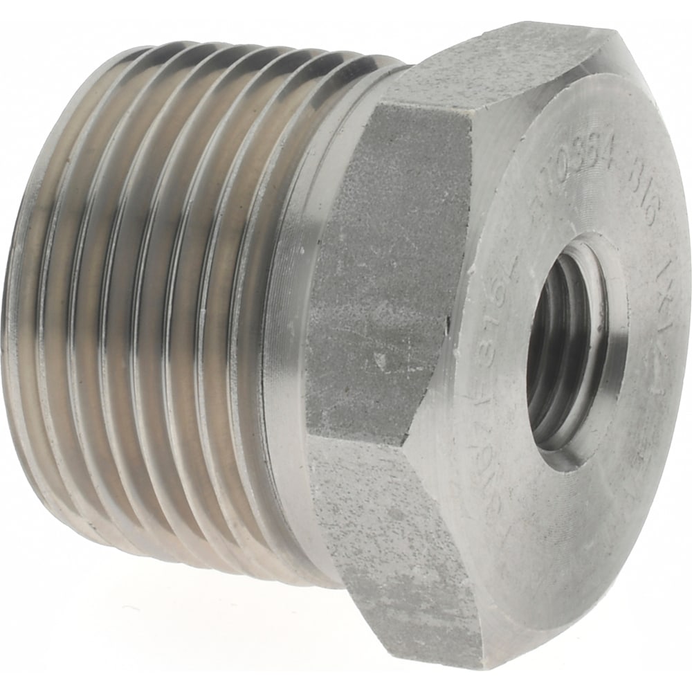 Merit Brass 3614D-1604 Pipe Bushing: 1 x 1/4" Fitting, 316 & 316L Stainless Steel Image