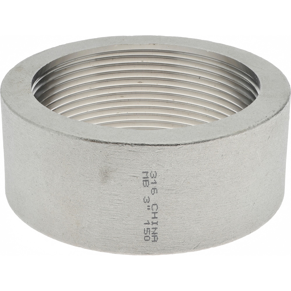 Merit Brass K611H-48 Pipe Half Coupling: 3" Fitting, 316 Stainless Steel Image