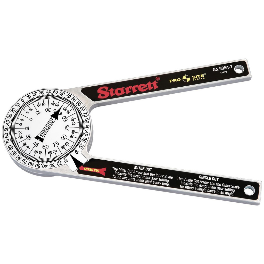 Starrett - Round & Rectangular Head Protractors: Head Type: Round ...