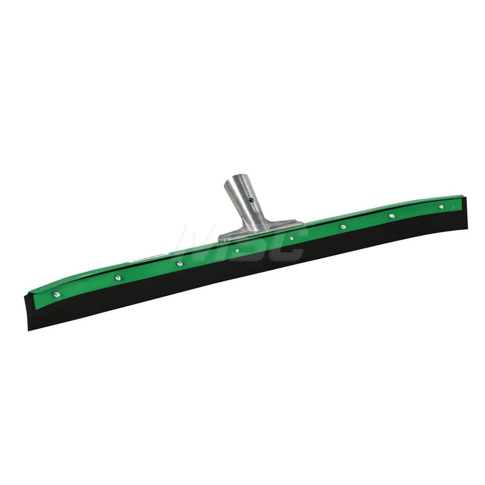 Squeegee: 36" Blade Width, Rubber Blade, Tapered Handle Connection