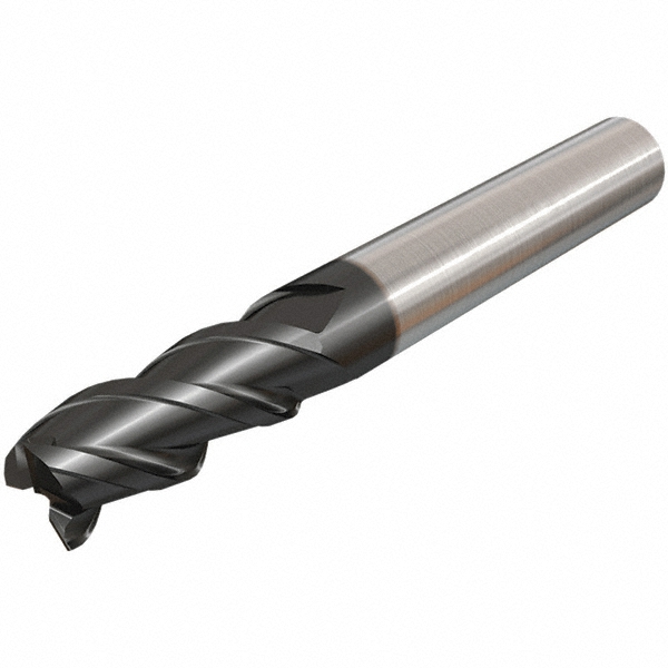 Iscar Square End Mill 2 mm Dia, 7 mm LOC, 3 Flute, Solid Carbide