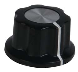 21/32" Knob Diam, 15/32" Recess Diam, Skirted Knob