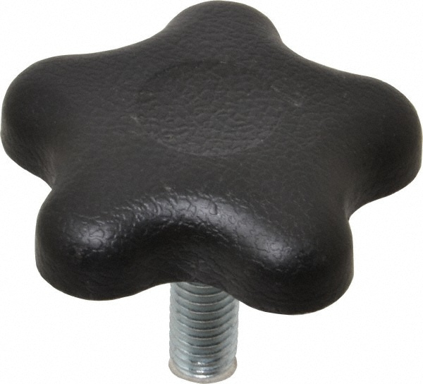 Lobed Knob: 2-1/4" Head Dia, 5 Points, Thermoplastic Elastomer