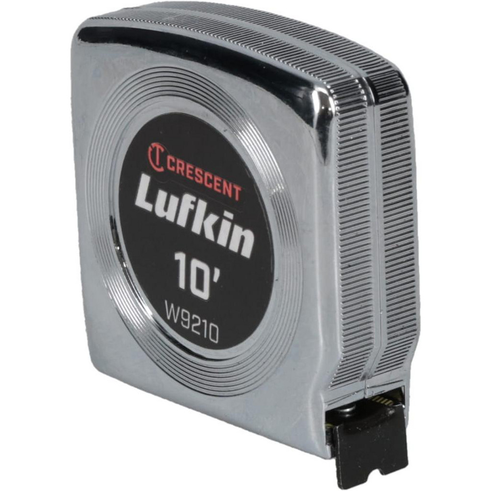 Tape Measure: 10' Long, 1/2" Width, Yellow Blade