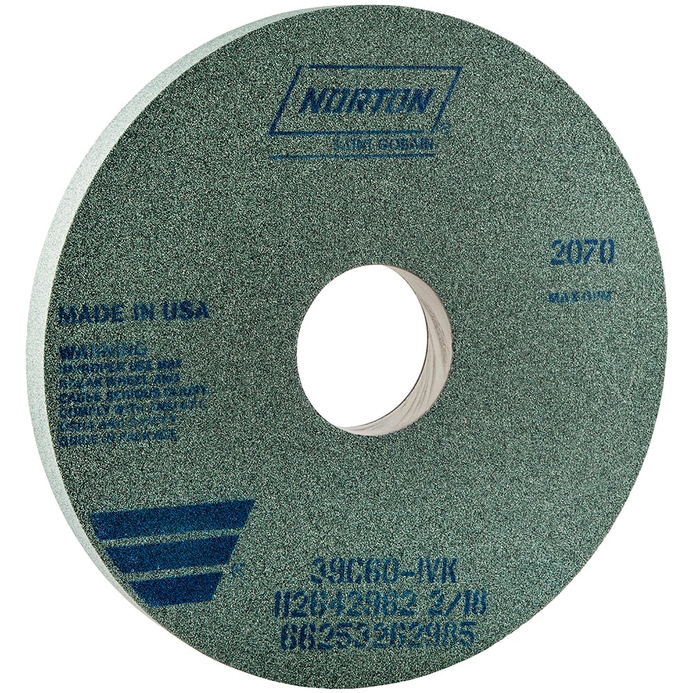 Norton 66253262985 Surface Grinding Wheel: 12" Dia, 1" Thick, 3" Hole, 60 Grit, I Hardness Image