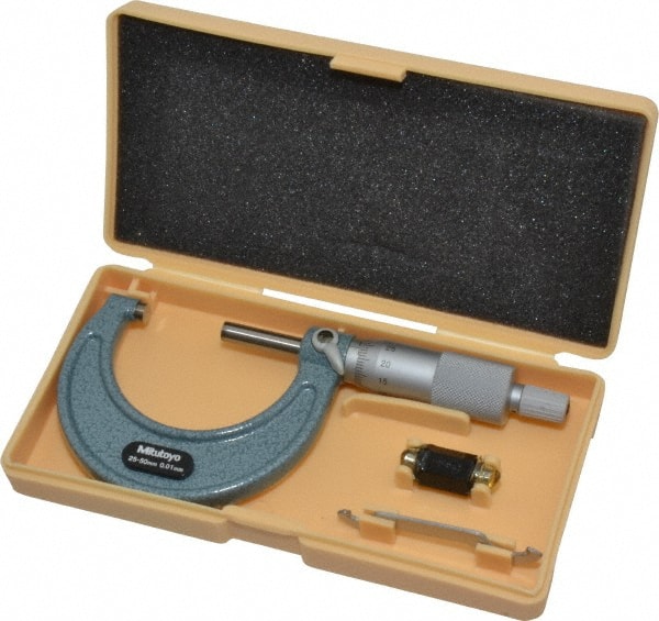 / M110-50 Details about   MITUTOYO STANDARD OUTSIDE MICROMETER 25-50mm MADE IN JAPAN
