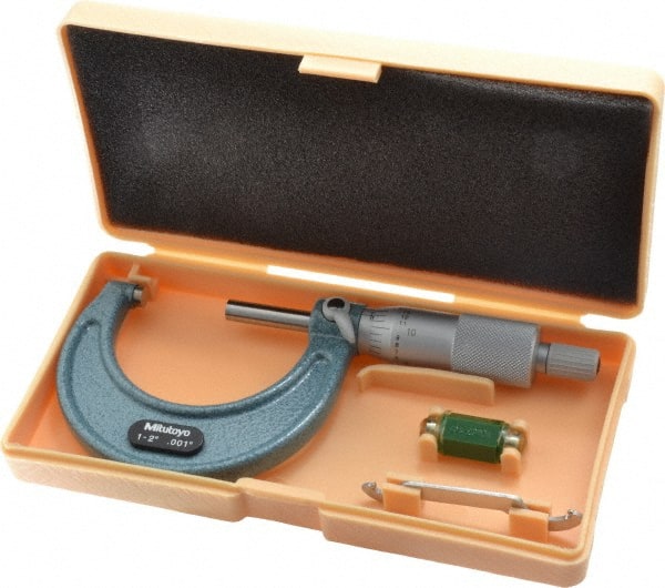 Mechanical Outside Micrometer: 2" Range, 0.001" Graduation