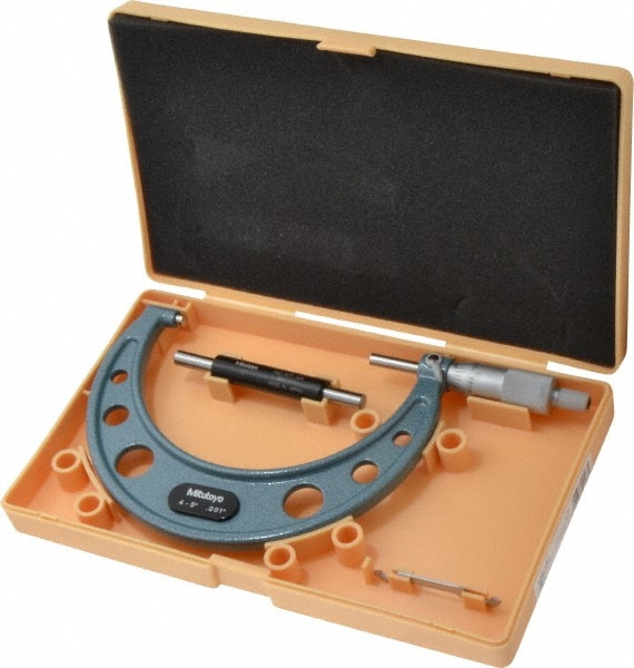 Mechanical Outside Micrometer: 5" Range, 0.001" Graduation