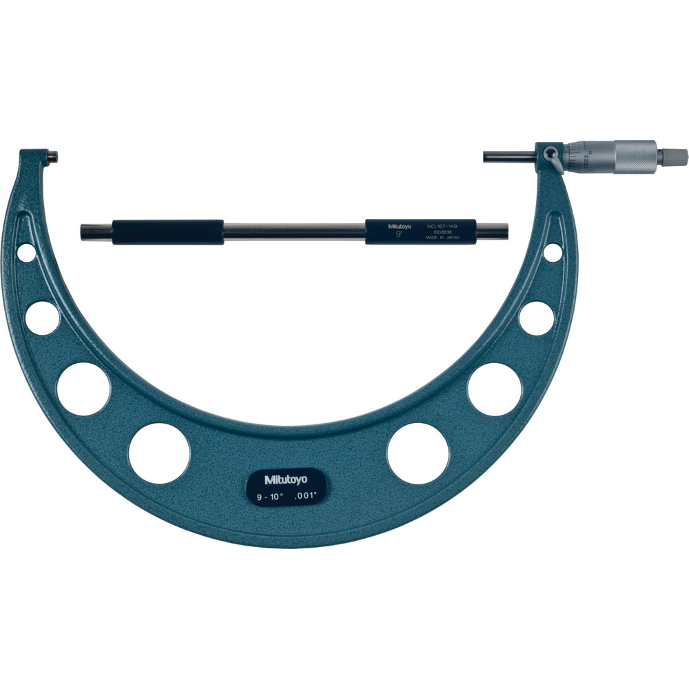 Mechanical Outside Micrometer: 10" Range, 0.001" Graduation