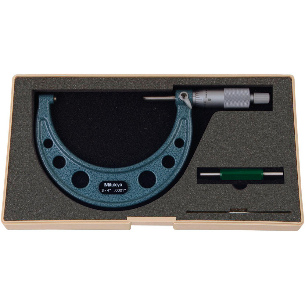 Mechanical Outside Micrometer: 4" Range, 0.0001" Graduation