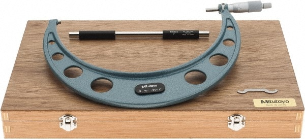 Mechanical Outside Micrometer: 10" Range, 0.0001" Graduation