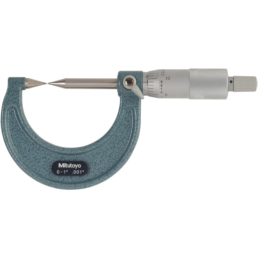 Mitutoyo - 1 Inch, 38mm Throat Depth, Ratchet Stop, Mechanical