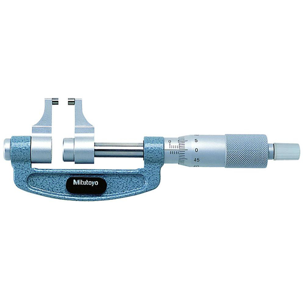 Mechanical Outside Micrometer: 2" Range, 0.001" Graduation - 0.000300" Accuracy, Ratchet Stop Thimble