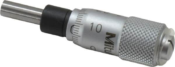 6.5mm, 0.3661 Inch Thimble, 0.1378 Inch Diameter x 9mm Long Spindle, Mechanical Micrometer Head