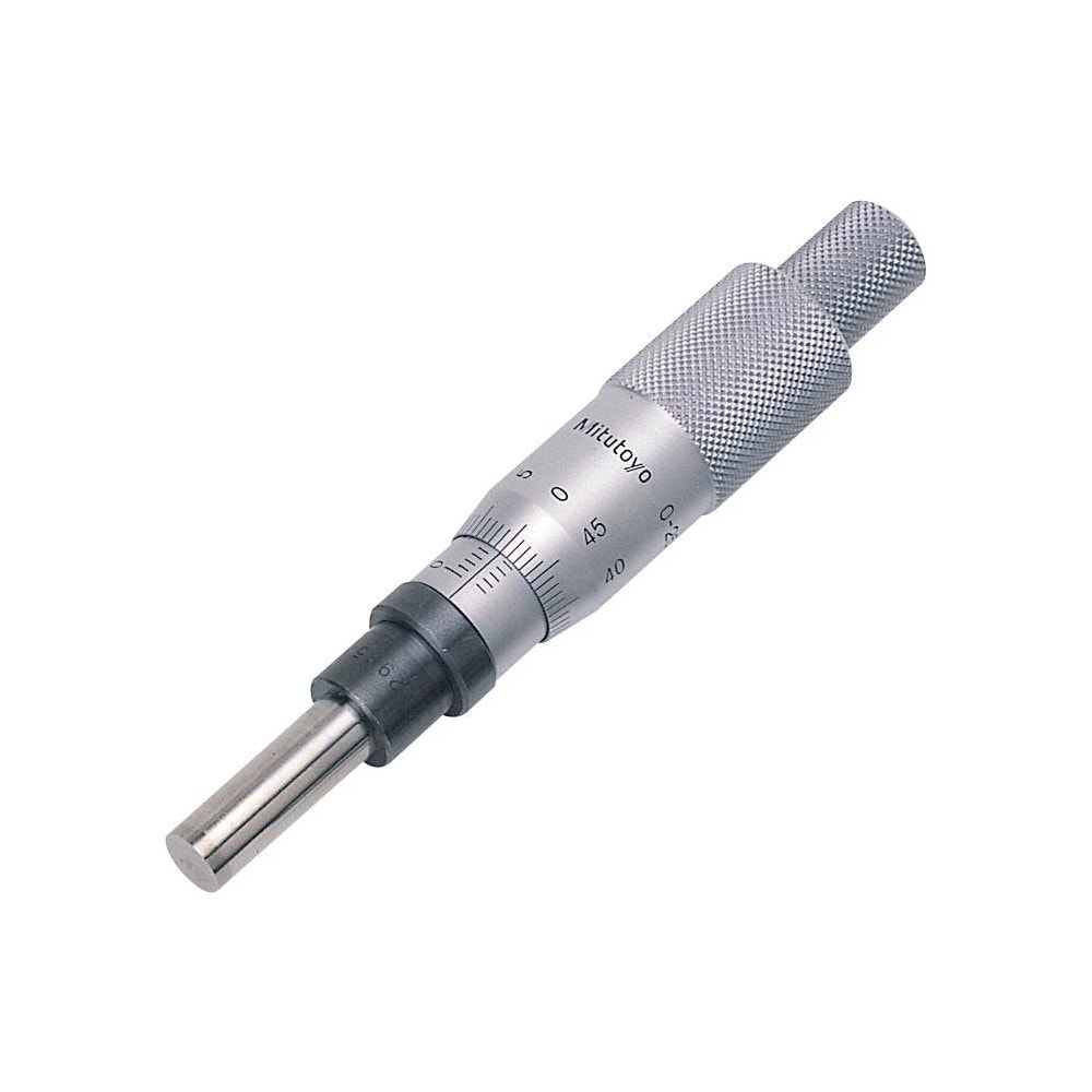 Mechanical Micrometer Heads; Minimum Measurement: .01mm ; Maximum Measurement: 25mm ; Accuracy: 13m ; Graduation: 0.01mm ; Thimble Type: Plain ; Spindle Shape: Flat