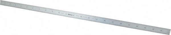 Mitutoyo 182-261 Steel Rule: 24 OAL, 4R Graduation, Flexible, 3/4 OAW