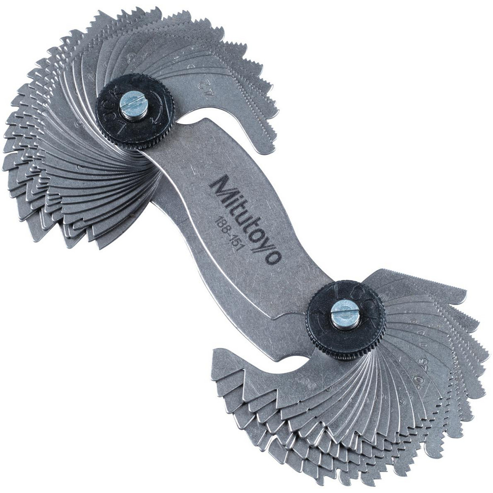 51 Leaf, 0.4 to 7mm Pitch Range, 4 to 42 TPI Range, Screw Pitch Gage - 60&deg; Thread Angle
