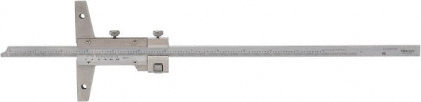 0 to 12 Inch Measurement Range, 410mm Rule Length, 4 Inch Base Length, Vernier Depth Gage