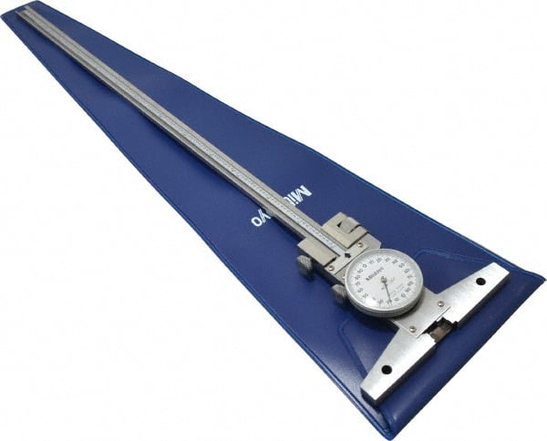 0 to 12 Inch Range, Stainless Steel, White Dial Depth Gage