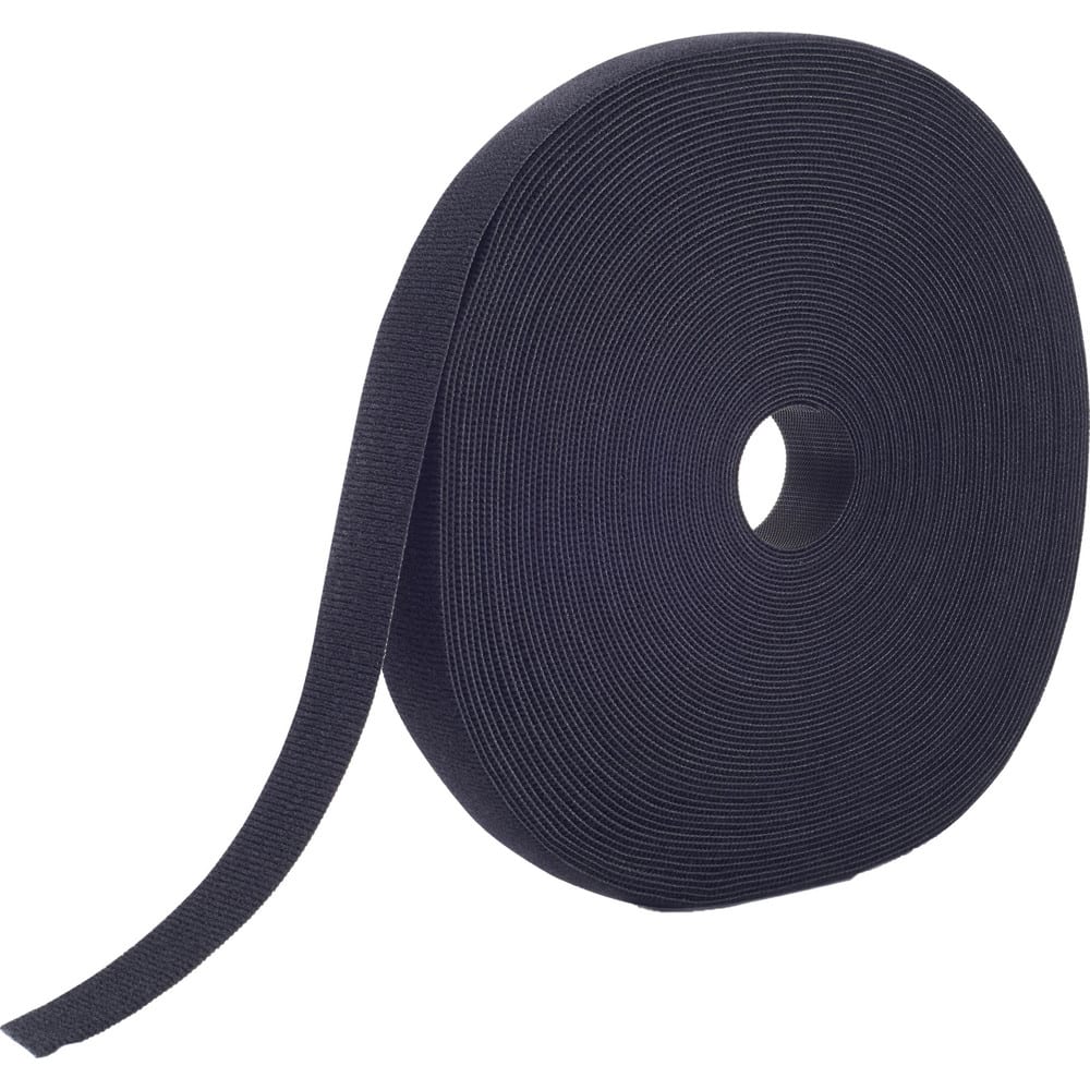 Hook & Loop; Shape: Roll ; Tape Width: 0.375 ; Tape Length: 25yd ; Color: Black ; Roll Length (yd): 25.00 ; Tape Material: Polypropylene; Nylon