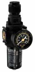 ARO/Ingersoll-Rand P39224-600 FRL Combination Unit: 1/4 NPT, Compact, 1 Pc Filter/Regulator with Pressure Gauge Image