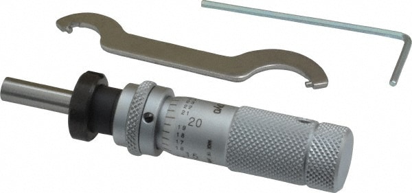 1/2 Inch, 0.5118 Inch Zero-Adjustable Thimble, 0.1969 Inch Diameter x 13mm Long Spindle, Mechanical Micrometer Head