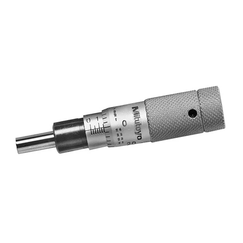 1/2 Inch, 0.5118 Inch Zero-Adjustable Thimble, 0.1969 Inch Diameter x 13mm Long Spindle, Mechanical Micrometer Head