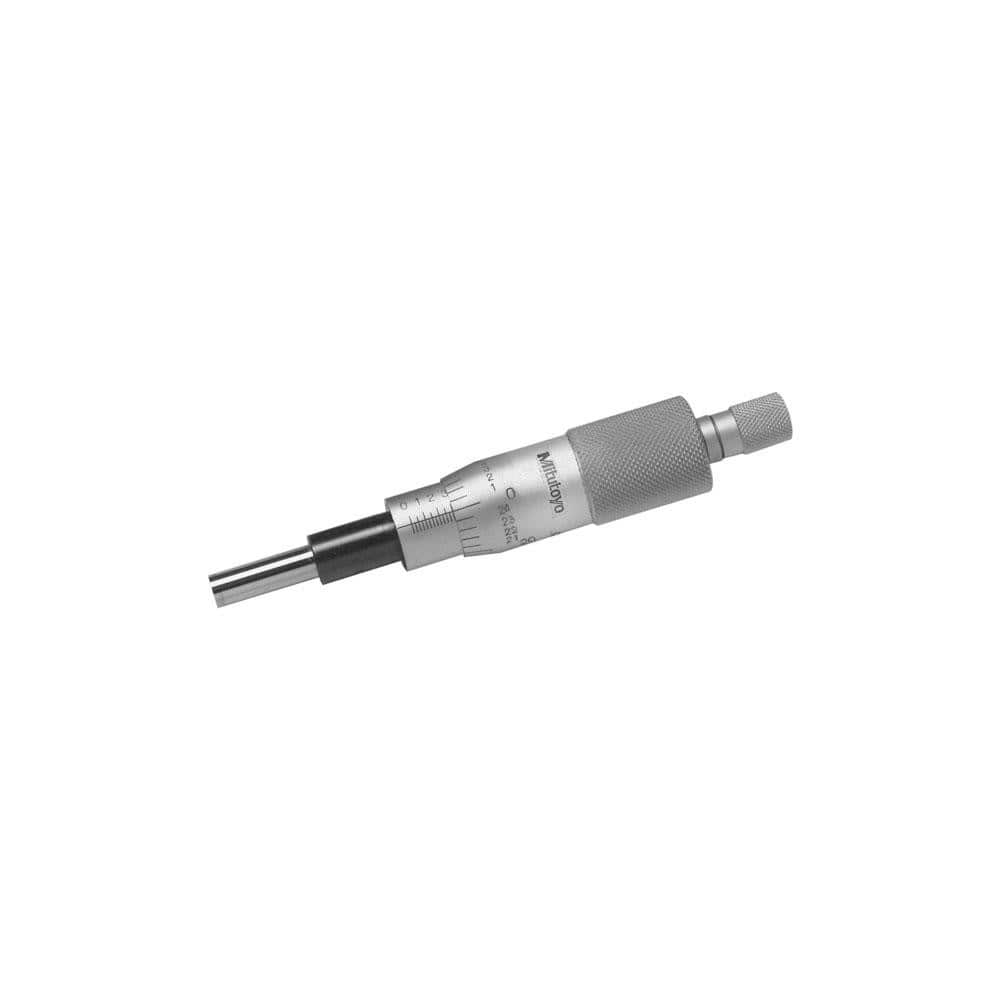 1 Inch, 0.7087 Inch Ratchet Stop Thimble, 1/4 Inch Diameter x 27mm Long Spindle, Mechanical Micrometer Head
