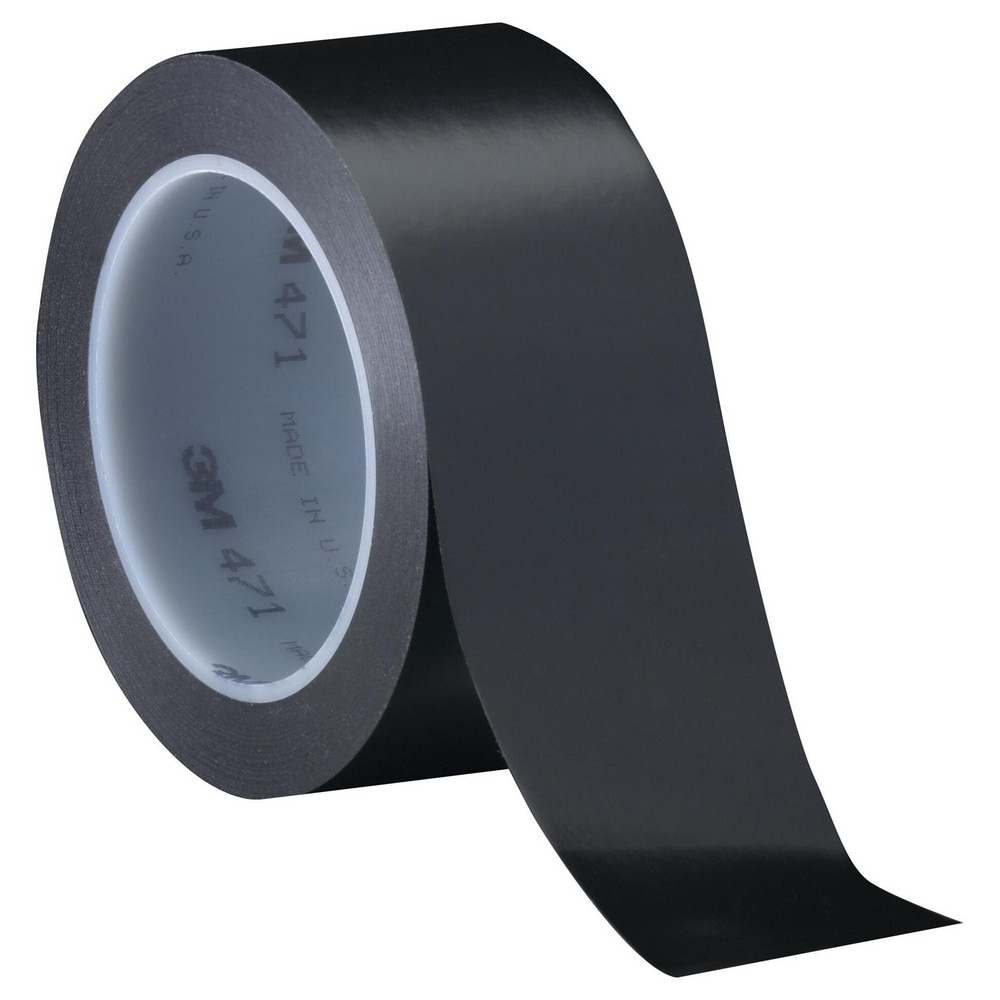 Floor & Aisle Marking Tape: 3" Wide, 108' Long, 5.2 mil Thick, Vinyl